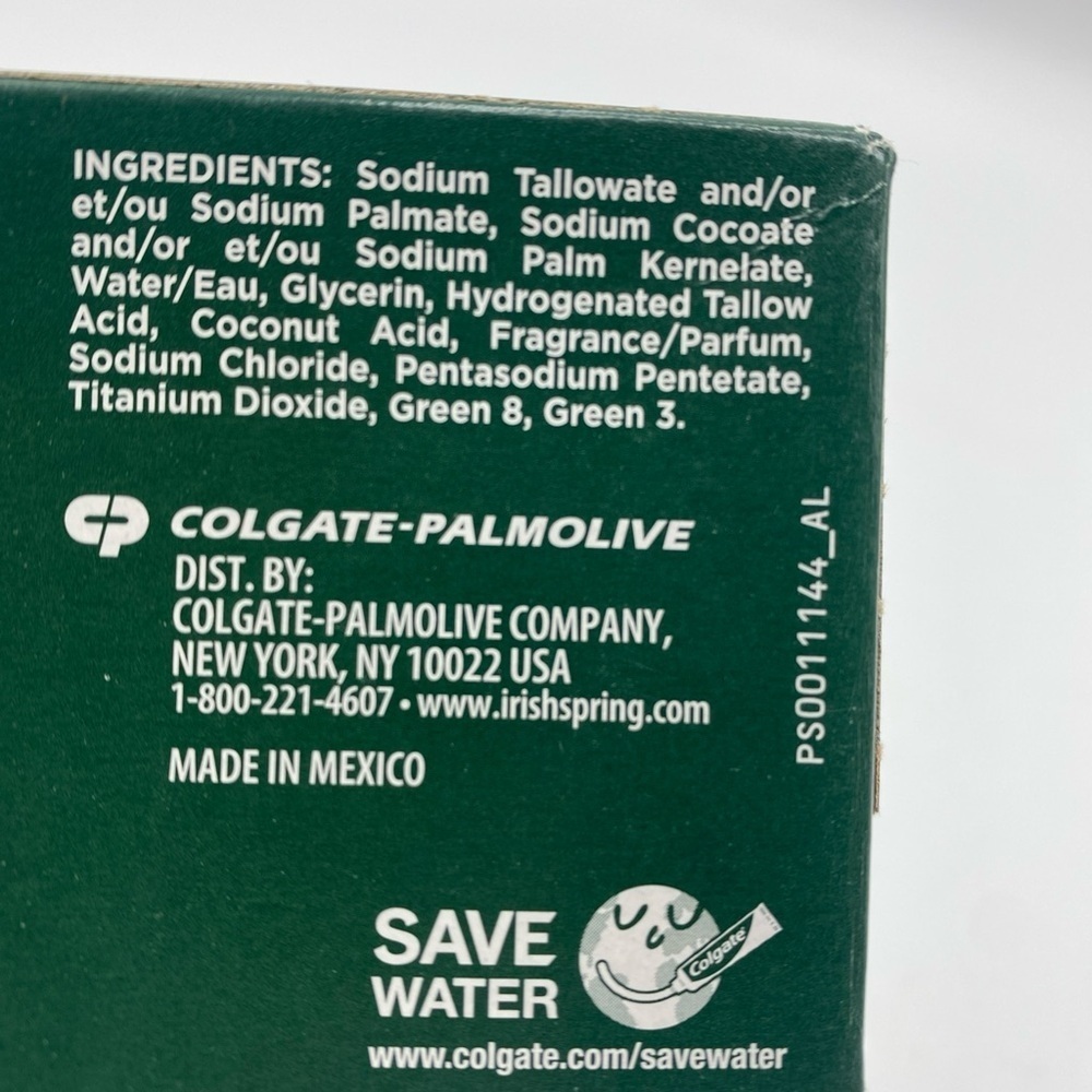 Irish Spring Original Deodorant 3.7 oz 104.8 g Soap Bar - Picture 3 of 4